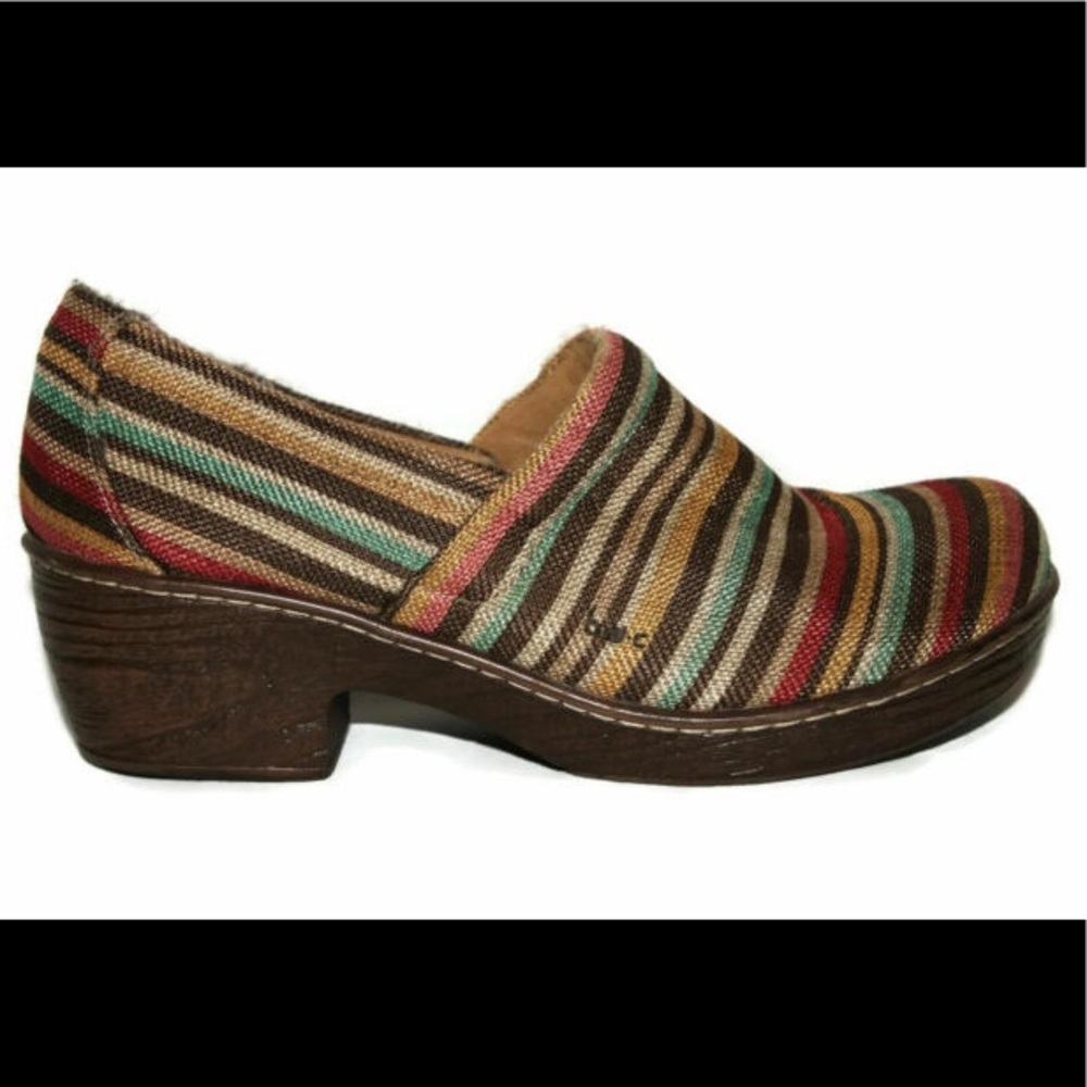 BOC Nadiyya Multi-color Stripe Canvas Clogs